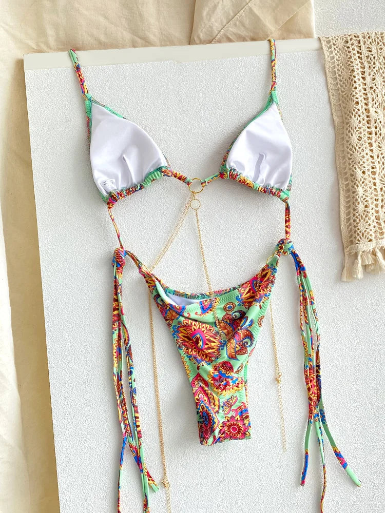 Sexy Triangle Chains Bikini Sets