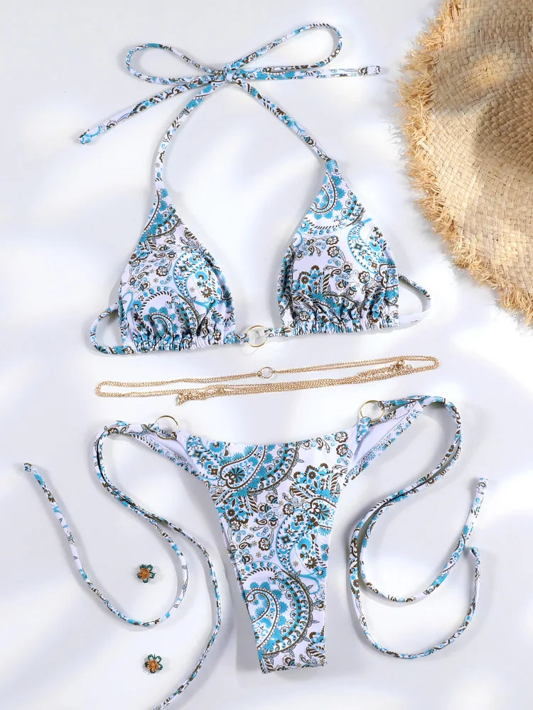 Sexy Triangle Chains Bikini Sets