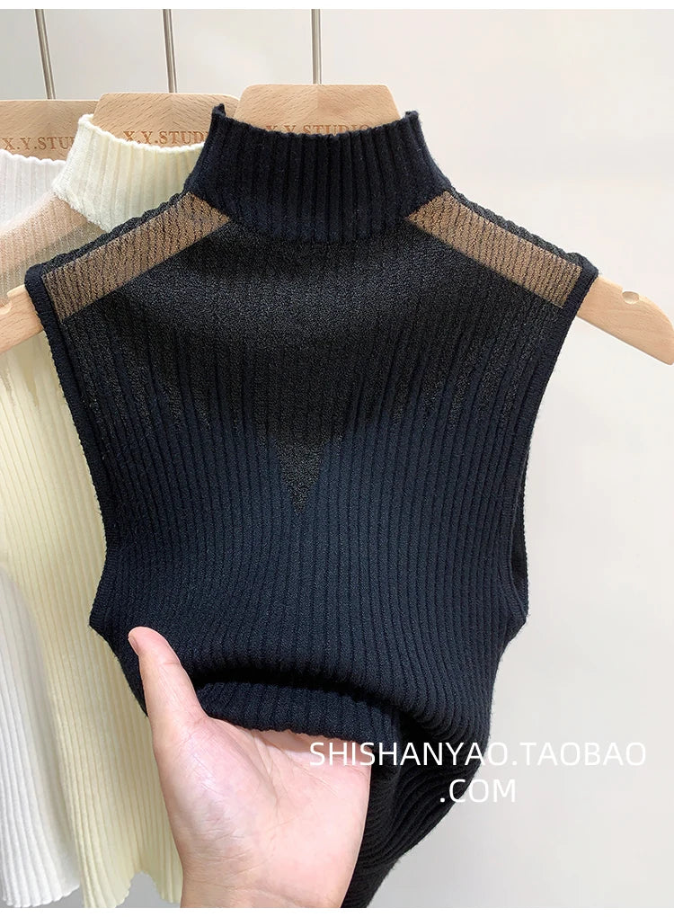 Sleeveless Sweater Chic Cut