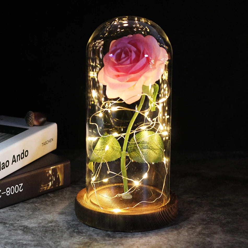 Galaxy Rose Artificial Flowers Beauty and the Beast Rose Wedding Decor Creative Valentine's Day