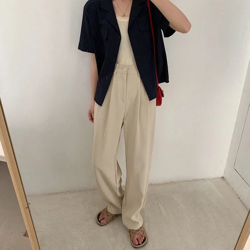 High Waist Women Suit Pants 2025