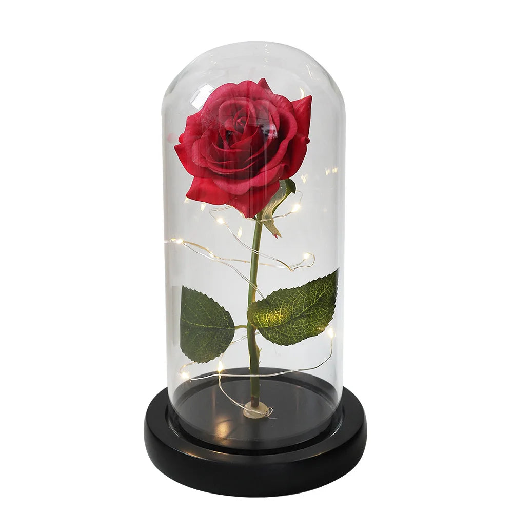 Galaxy Rose Artificial Flowers Beauty and the Beast Rose Wedding Decor Creative Valentine's Day