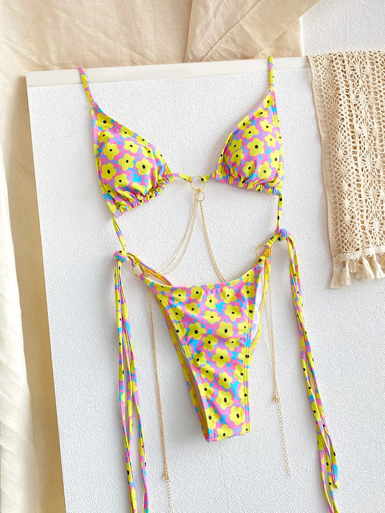 Sexy Triangle Chains Bikini Sets