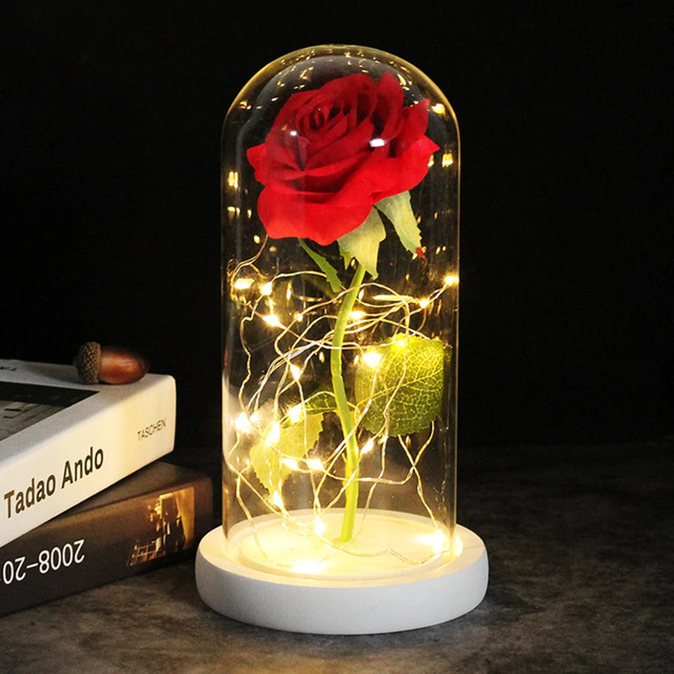 Galaxy Rose Artificial Flowers Beauty and the Beast Rose Wedding Decor Creative Valentine's Day