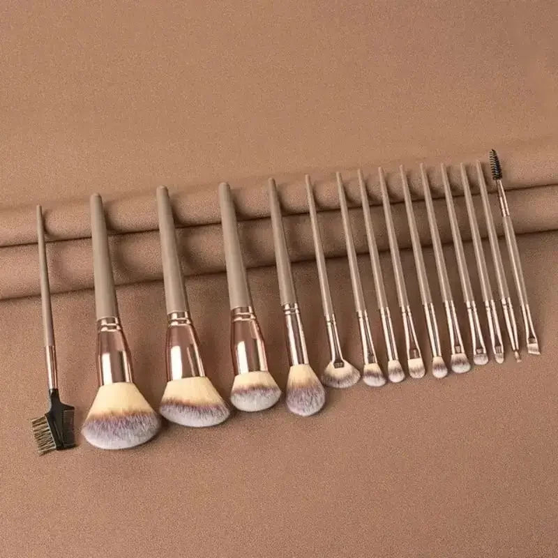 13pcs Premium Synthetic Nylon Bristle Makeup Brush Set Cosmetics