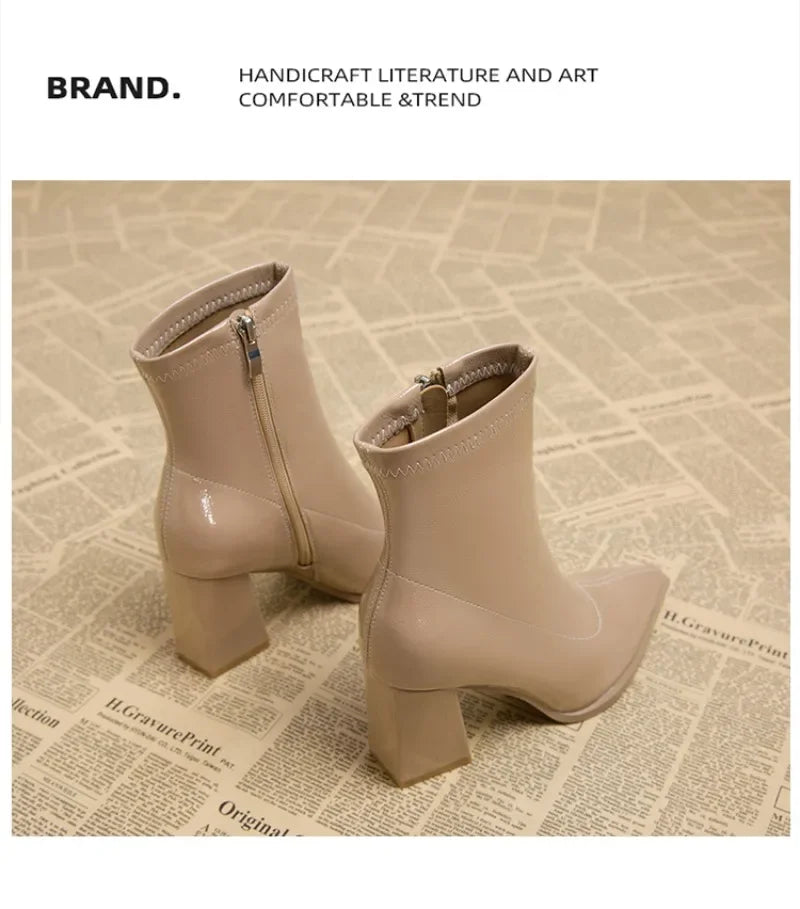 High Heels Ankle Women's Boots Pointed Toe Sexy Shoes for Women