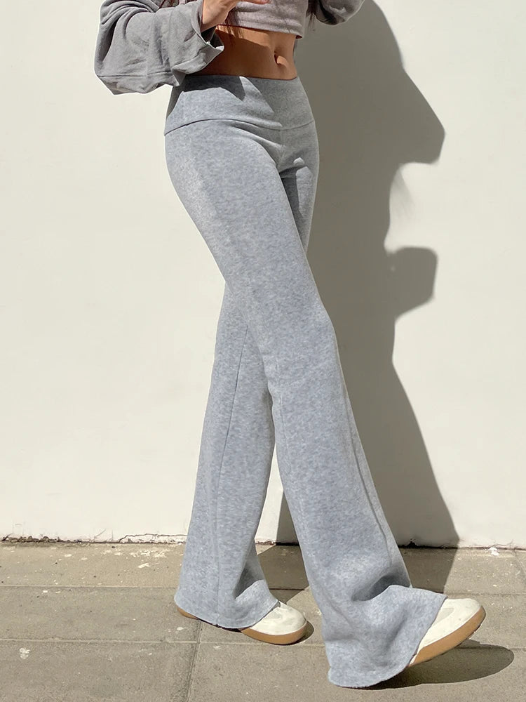 Casual Sexy Basic Solid Flare Pants