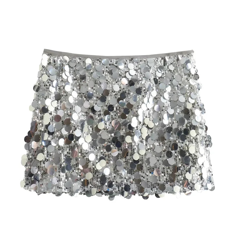 Sequin Mini Skirt Women