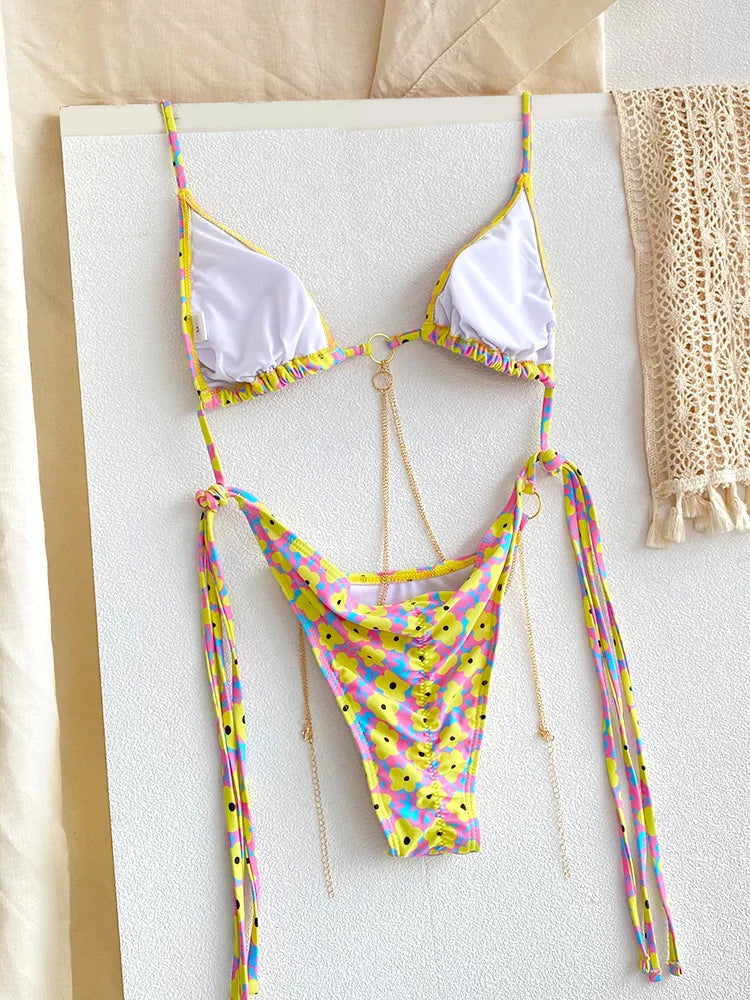 Sexy Triangle Chains Bikini Sets