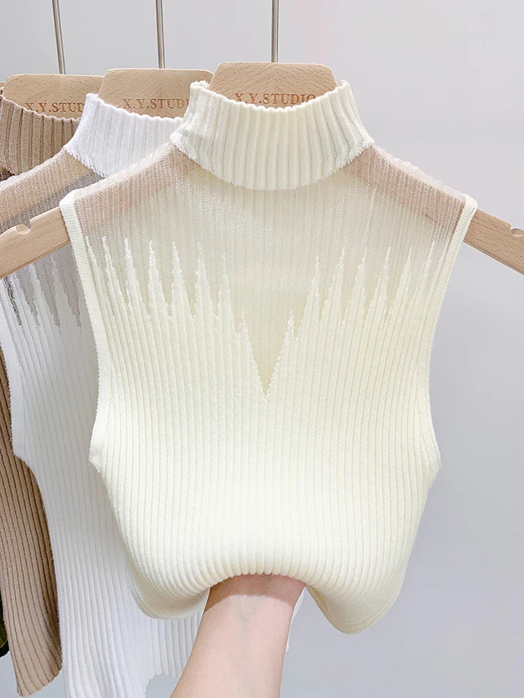 Sleeveless Sweater Chic Cut