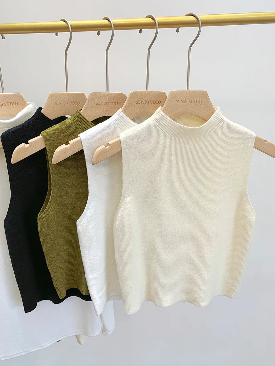 Slim Sweater Short Sleeveless