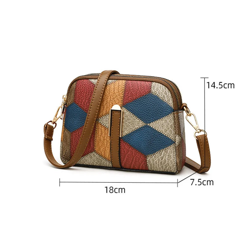 Luxury Handbag Women Stitching Wild Messenger Bags