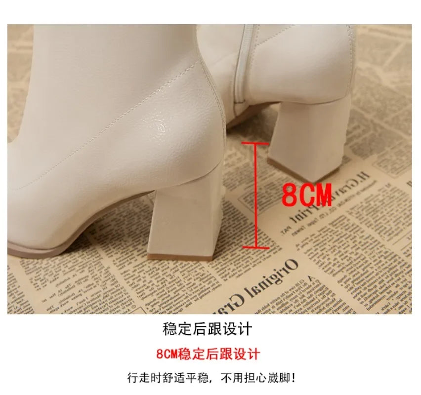 High Heels Ankle Women's Boots Pointed Toe Sexy Shoes for Women