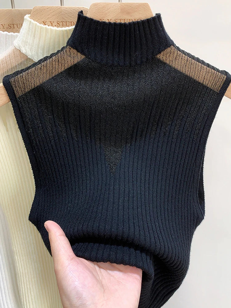 Sleeveless Sweater Chic Cut