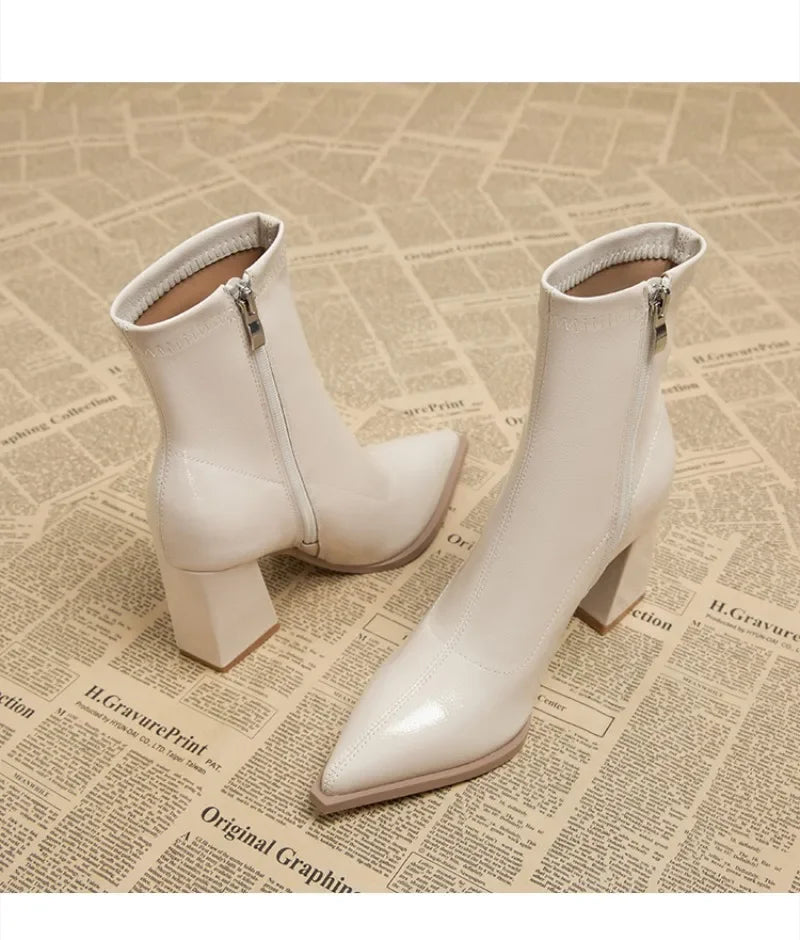 High Heels Ankle Women's Boots Pointed Toe Sexy Shoes for Women