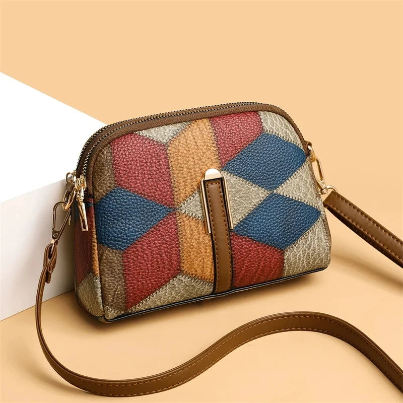 Luxury Handbag Women Stitching Wild Messenger Bags