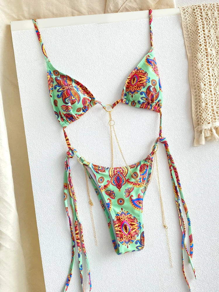 Sexy Triangle Chains Bikini Sets