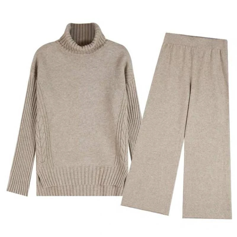 2 Pieces of Sweater and Wide Leg Jogging Pant