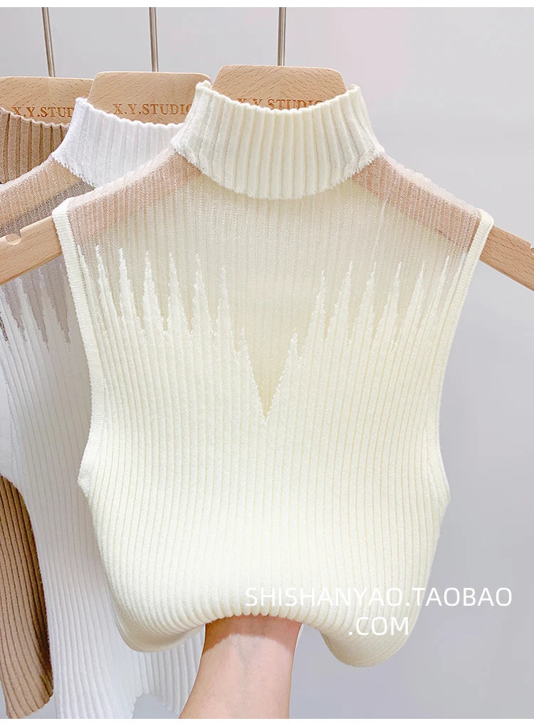 Sleeveless Sweater Chic Cut