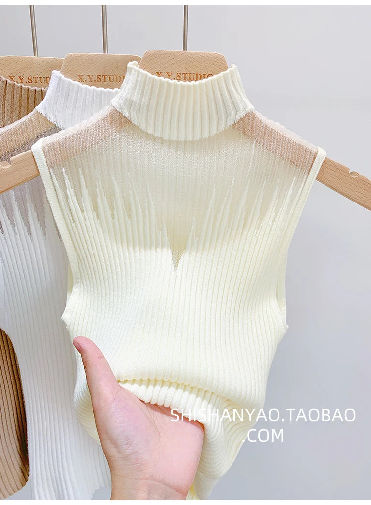 Sleeveless Sweater Chic Cut