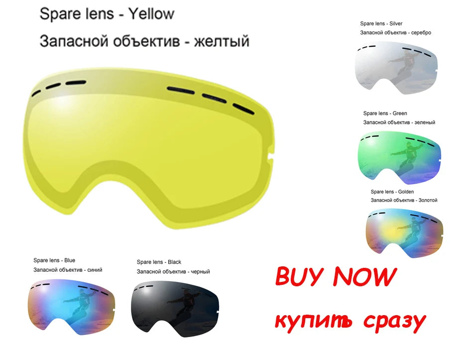 Anti-Fog Ski Goggles Snow Snowboard Glasses