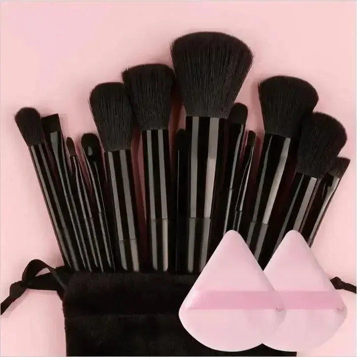 13pcs Premium Synthetic Nylon Bristle Makeup Brush Set Cosmetics