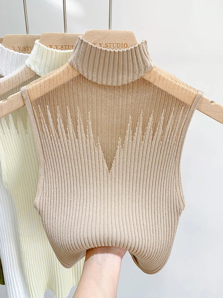 Sleeveless Sweater Chic Cut