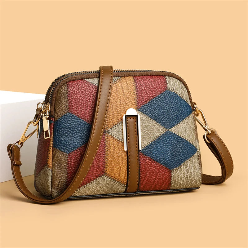 Luxury Handbag Women Stitching Wild Messenger Bags