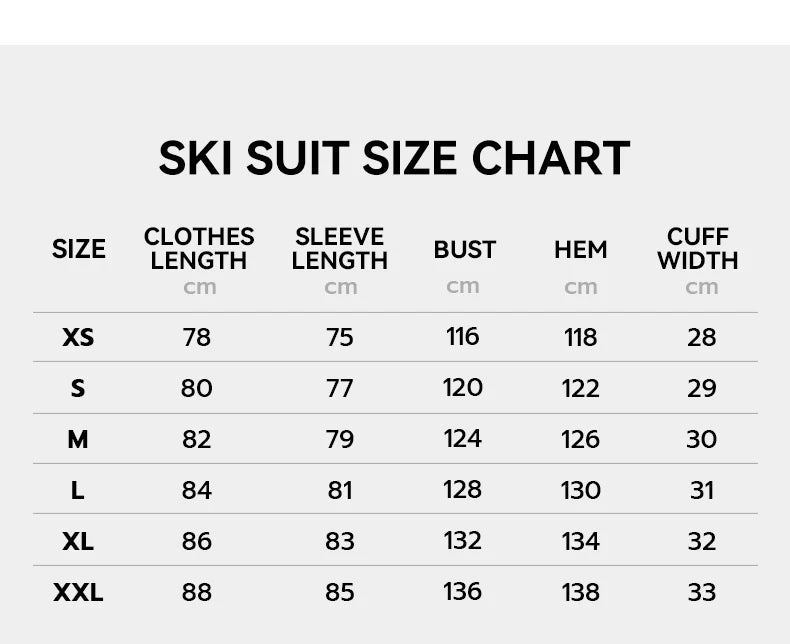 Ski Suit Set Women Winter