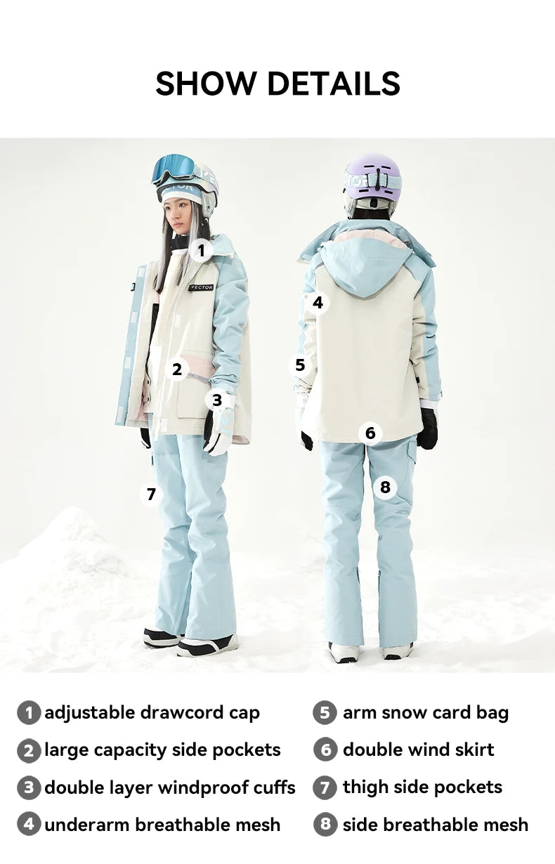 Ski Suit Set Women Winter