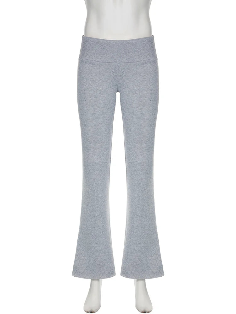 Casual Sexy Basic Solid Flare Pants