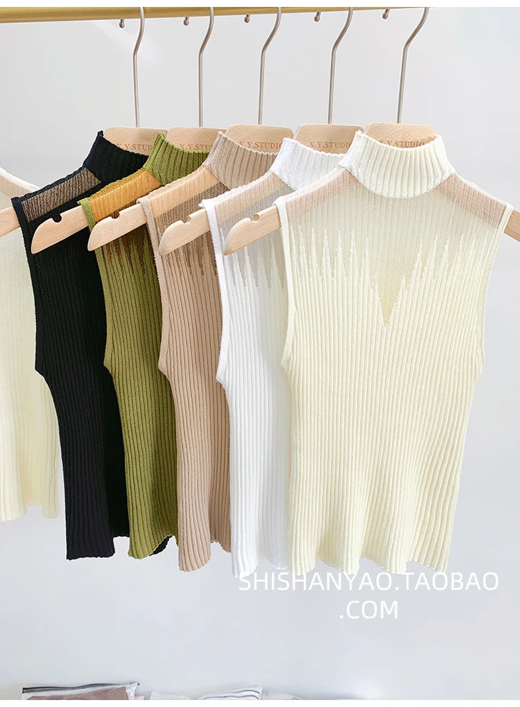 Sleeveless Sweater Chic Cut