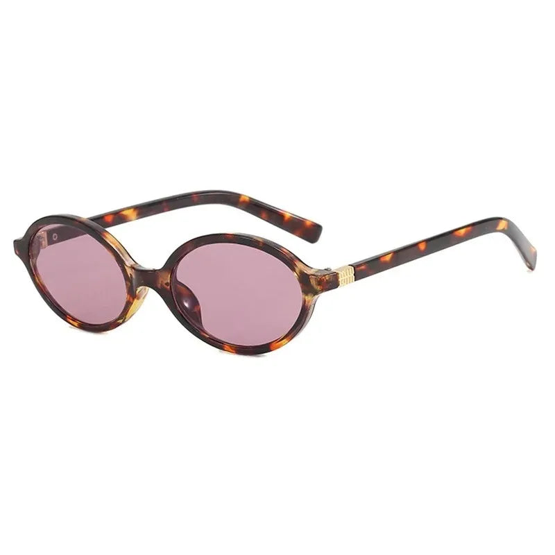 Sexy Small Oval Leopard Sunglasses