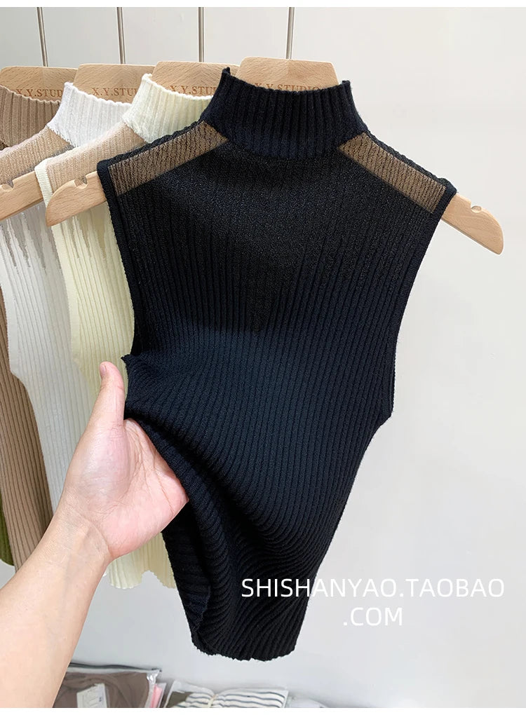 Sleeveless Sweater Chic Cut