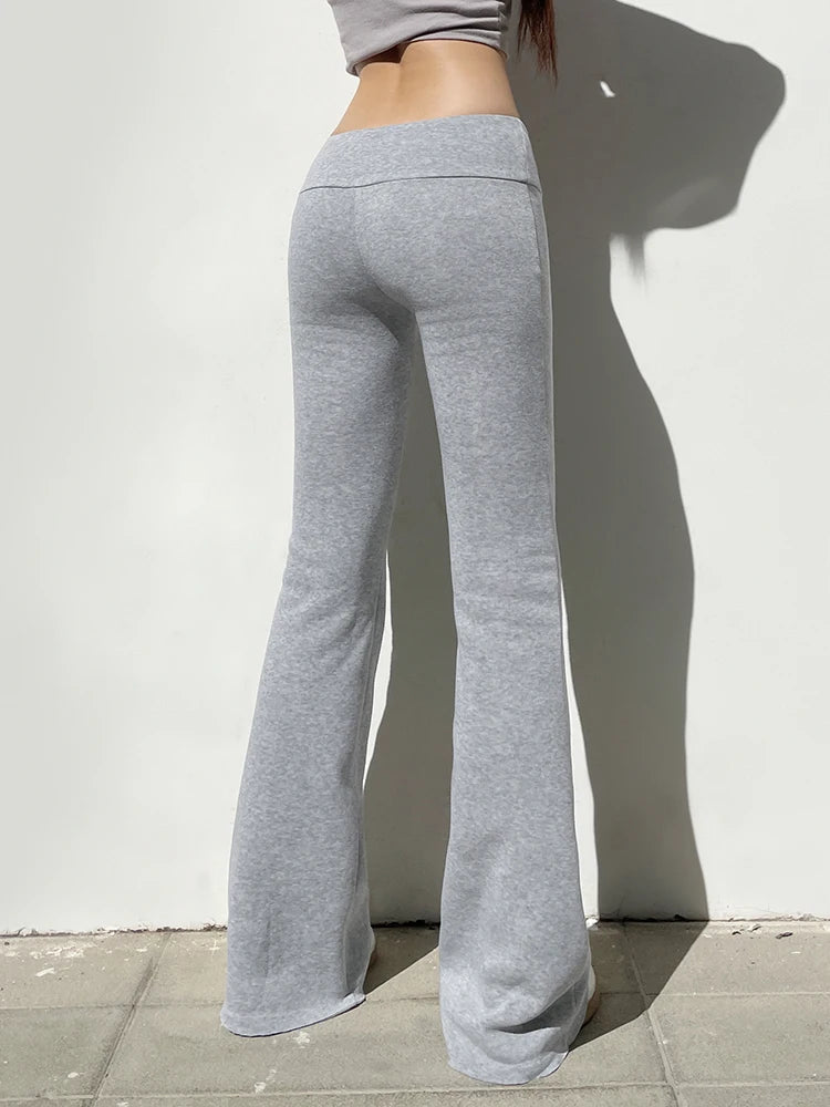 Casual Sexy Basic Solid Flare Pants