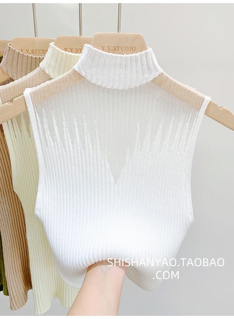 Sleeveless Sweater Chic Cut