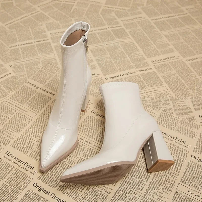 High Heels Ankle Women's Boots Pointed Toe Sexy Shoes for Women