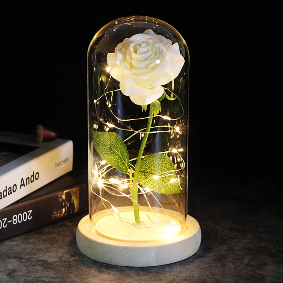 Galaxy Rose Artificial Flowers Beauty and the Beast Rose Wedding Decor Creative Valentine's Day